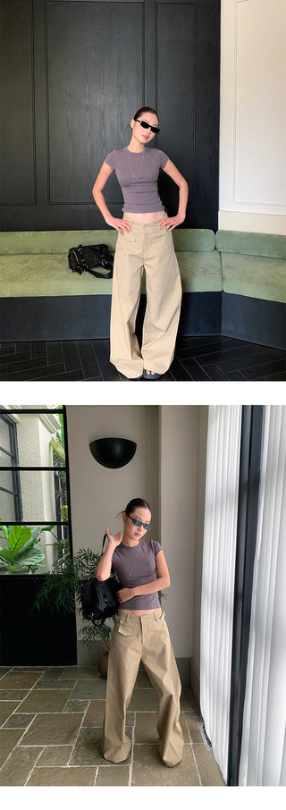 wide-leg suit pants