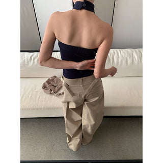 wide-leg suit pants