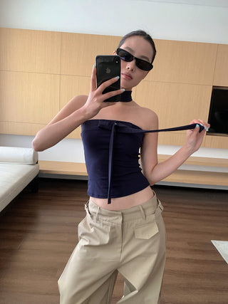 wide-leg suit pants