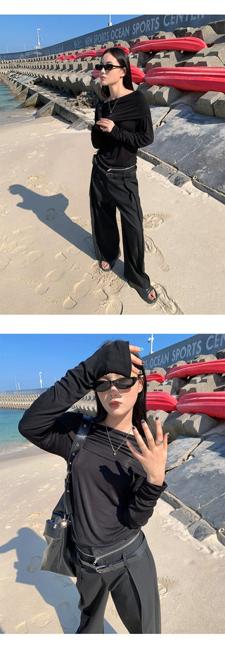 zipper wide pants 01