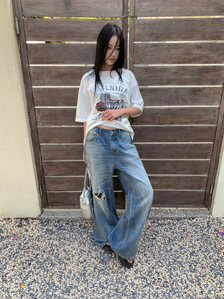 tie-dye wide pants