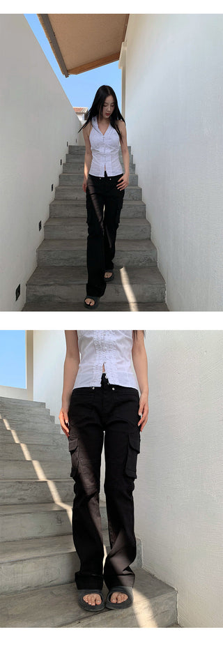pocket bootcut jeans