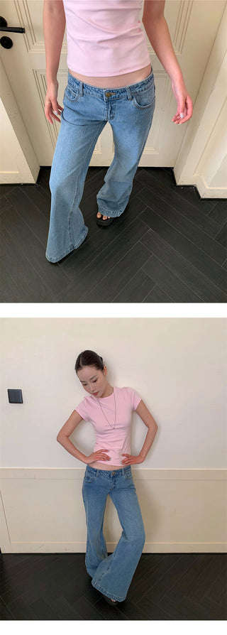 low bootcut jeans