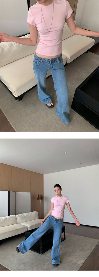 low bootcut jeans