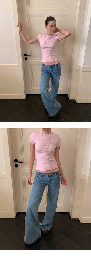 low bootcut jeans