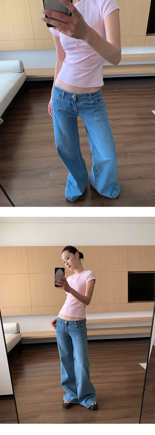 low bootcut jeans