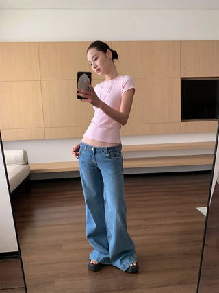 low bootcut jeans