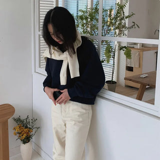 Fleece-lined sweatshirt