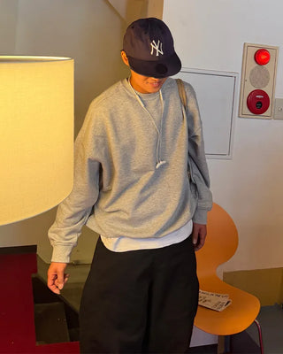 Supima cotton panel sweatshirt