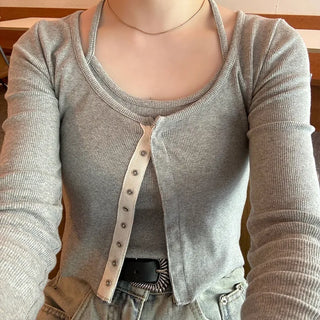 Halter neck & cardigan set