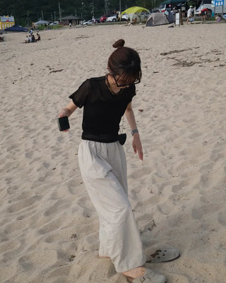 Banding wide pants