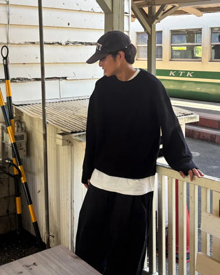 Crew Neck Rib Knit