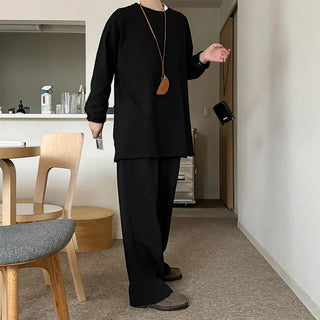 Oversized basic long-sleeved T-shirt