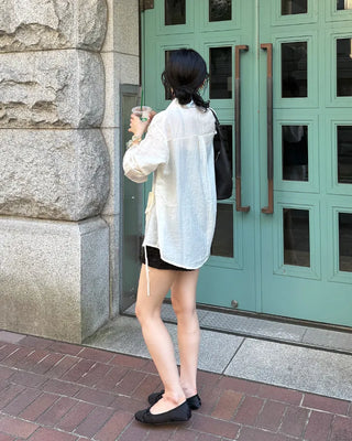 Tie Ribbon Oversized Shirt