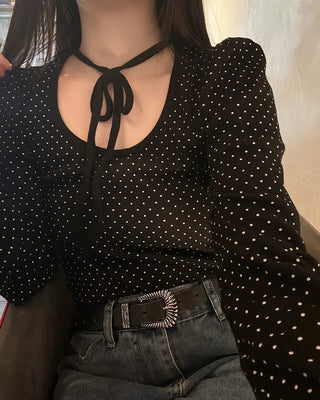 Polka Dot Long Sleeve T-Shirt