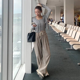 Striped Banding Pants