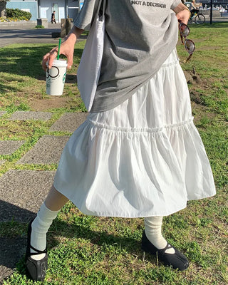 Tiered long skirt