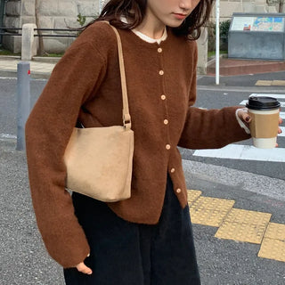 Suede tote bag