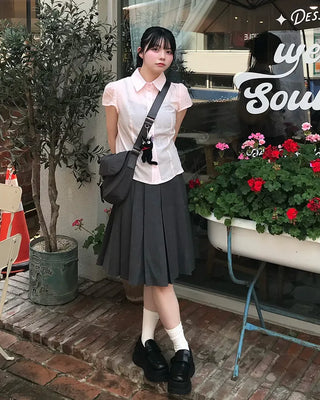 Smol Stripe Cap Sleeve Shirt