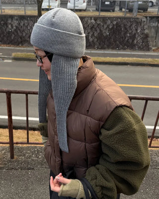 High-neck padded vest