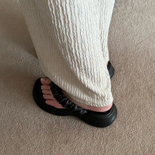 Frilled platform sandals