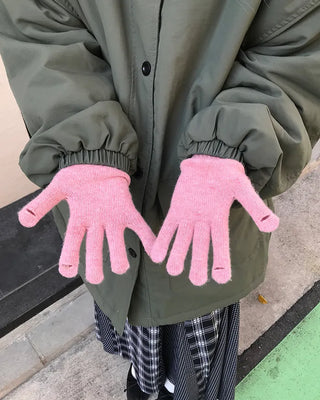 Label Point Long Gloves