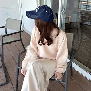 String Cropped Sweatshirt