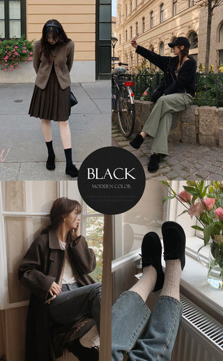 #LENTO. Mocca suede Shoes-3color