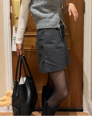 Leather tote bag