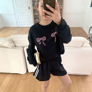 Oversized Two-Ribbon Sweatshirt
