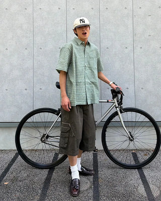 Checkbox Silhouette Half Shirt