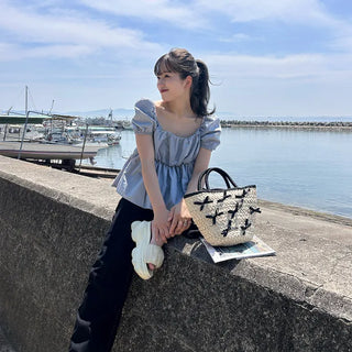 2-way short-sleeved blouse