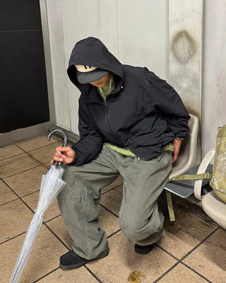 Nylon pocket windbreaker