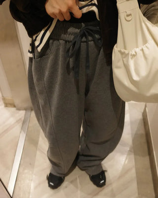 Side Yoke Wide Sweatpants