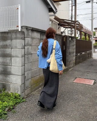 Striped strap long skirt