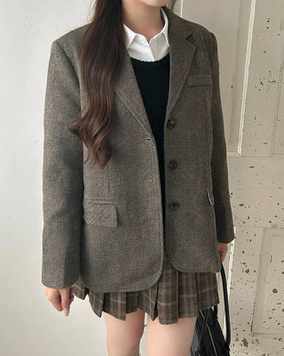 U-neck wool vest