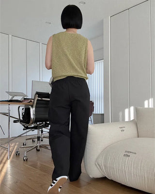 Seersucker Stripe Banding Pants