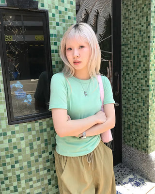 Layered Tencel Half T-Shirt