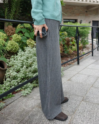 Herringbone striped pants