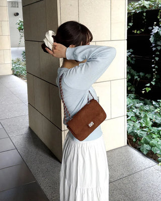 Round neck knit cardigan