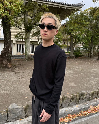 Back Charm Rib Long T-Shirt