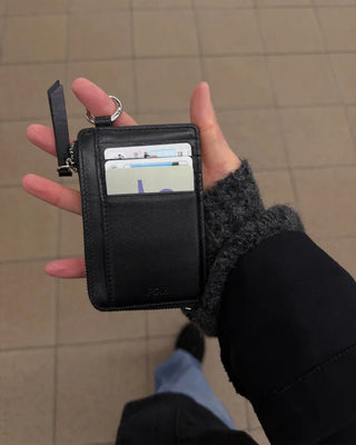 [2nd Re-release] (ORIGINAL) Strap Leather Card Wallet (black)