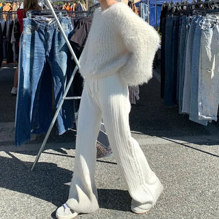 Fluffy Boat Neck Knit
