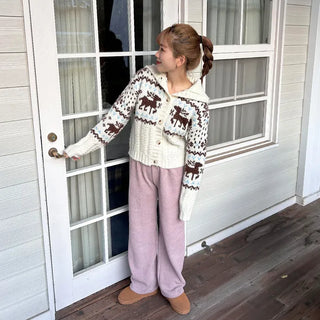 Elastic waist knit pants