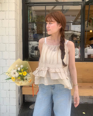 Frilled tiered blouse