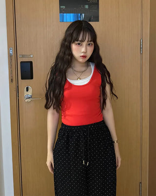 U-neck slim sleeveless dress