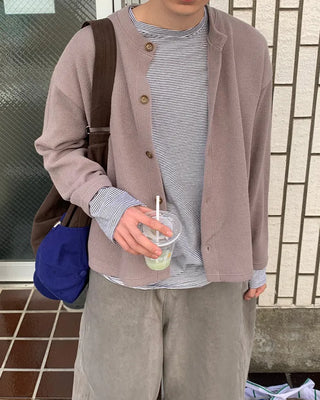 Colored Round Cardigan