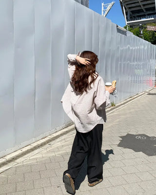 Double-pleated slacks