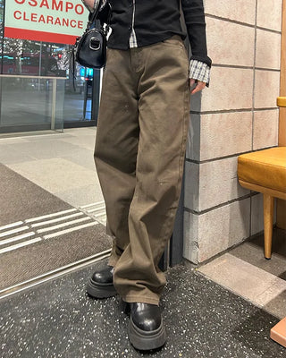 Cotton wide-leg pants