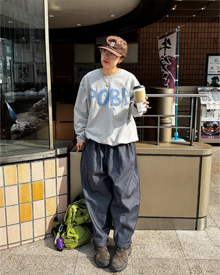 (Unisex) Two-pleat wide-leg pants